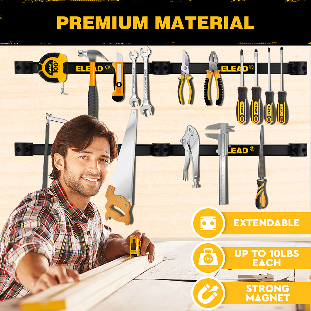 magnetic tool holder bars wall mount tool organizer with strong magnet for garage workshop storage
