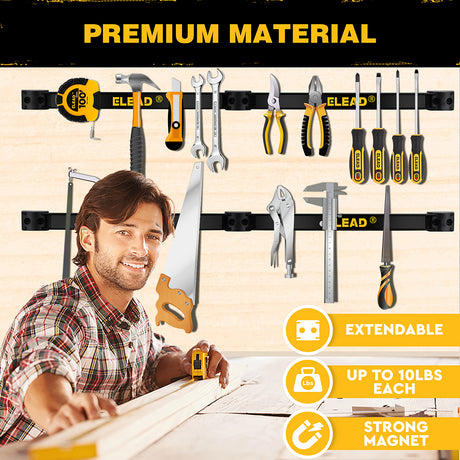 magnetic tool holder bars wall mount tool organizer with strong magnet for garage workshop storage