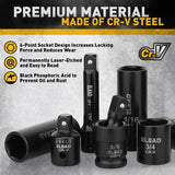 50 piece 3/8 drive master impact socket set metric and SAE with ratchet and carry case