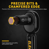 ELEAD 16PCS Master Hex Bit Socket Set with S2 Alloy Steel Bits, CR-V Sockets, Adapters, and Portable Storage Case for Automotive and Workshop Use