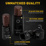 ELEAD 16PCS Master Hex Bit Socket Set with S2 Alloy Steel Bits, CR-V Sockets, Adapters, and Portable Storage Case for Automotive and Workshop Use