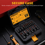 ELEAD 16PCS Master Hex Bit Socket Set with S2 Alloy Steel Bits, CR-V Sockets, Adapters, and Portable Storage Case for Automotive and Workshop Use