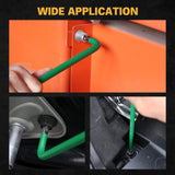 13-piece T10-T80 long arm Torx key set with L-shaped S2 steel star wrenches and green coated finish