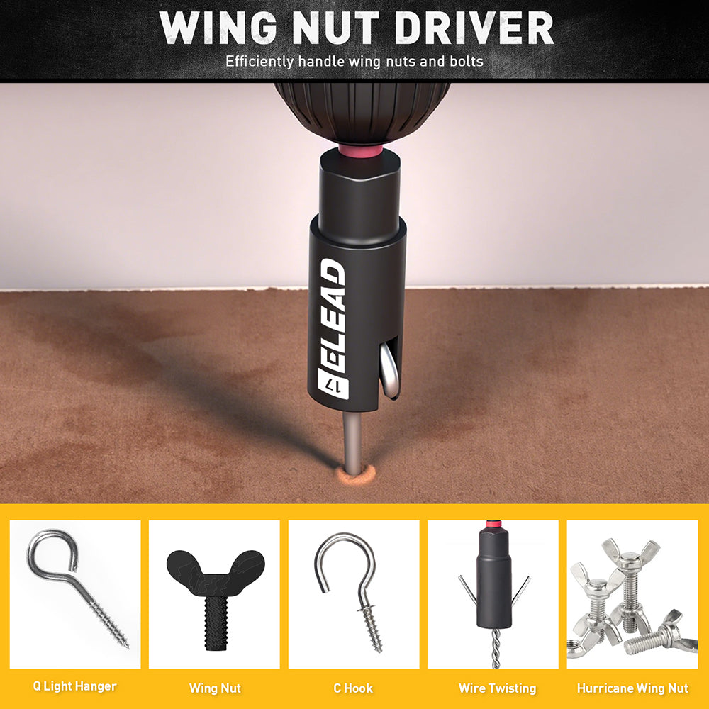 58-piece magnetic impact nut driver set with SAE and metric sizes, CR-V steel nut drivers, extensions, mini wrench set and magnetic pickup tool