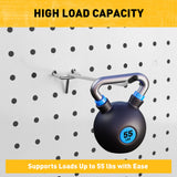 ELEAD 66-piece pegboard hook set with 2-inch, 4-inch, and 6-inch metal hooks for garage and workshop wall tool storage