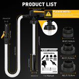 battery powered automatic fuel transfer pump with auto shut-off and multiple fuel can adapters