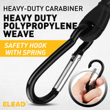 28-piece bungee cord set with heavy duty carabiner hooks, elastic tie down cords for camping, cargo and outdoor use