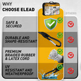 28-piece bungee cord set with heavy duty carabiner hooks, elastic tie down cords for camping, cargo and outdoor use