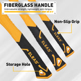 6-piece hammer set with fiberglass handles, ball peen hammers, sledge hammer, cross peen hammer, rubber mallet and wood splitting axe