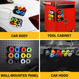 18-piece engine oil funnel filling kit with 1.5L funnel, color-coded adapters, valve control and magnetic storage trays for clean oil changes