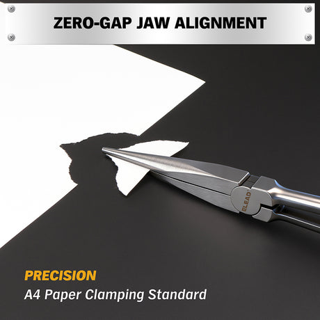 ELEAD 3 piece 11 inch long reach pliers set with straight 45 and 90 degree needle nose pliers magnetic racks and storage pouch