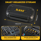 46-in-1 magnetic ratchet screwdriver kit with S2 steel bits, 7 magnetic nut drivers, 4-in-1 adjustable ratchet handle, built-in magnetizer and compact storage case
