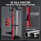 half rack functional trainer with cable pulley system 1:1 ratio home gym equipment power rack with attachments