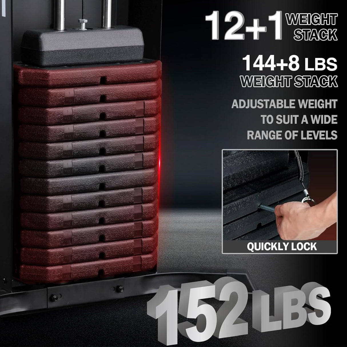 multi function home gym equipment with weight stack 6 in 1 workout machine with cable system leg press and chest trainer