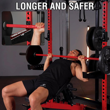 half rack functional trainer with cable pulley system 1:1 ratio home gym equipment power rack with attachments