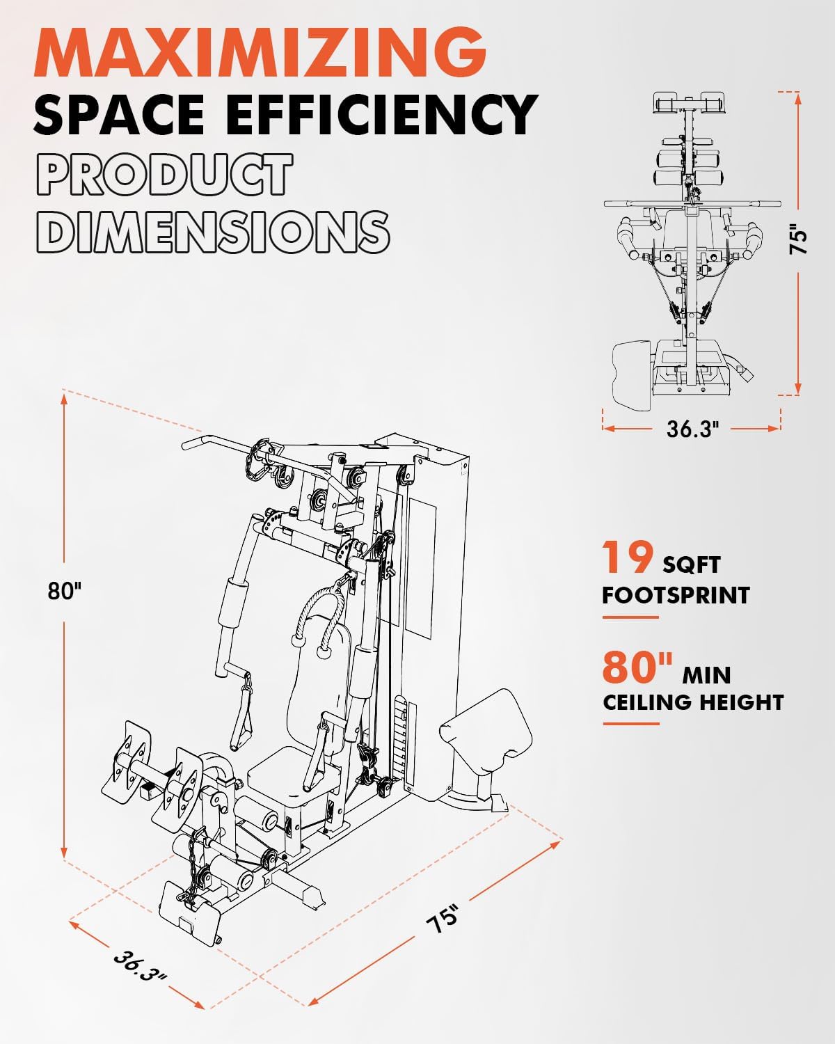 multi function home gym equipment with weight stack 6 in 1 workout machine with cable system leg press and chest trainer