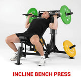 plate loaded chest press machine adjustable incline flat bench iso lateral home gym equipment upper middle lower chest strength trainer