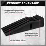 Heavy-Duty A Pair Car Ramps with Non-Slip Surface for Extra-Wide Tire - 5 Ton Capiticy