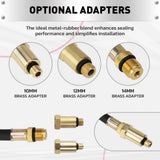 cylinder leak down tester kit dual gauge engine compression tester air powered automotive diagnostic tool with hose adapters 10mm 12mm 14mm for car motorcycle engine testing