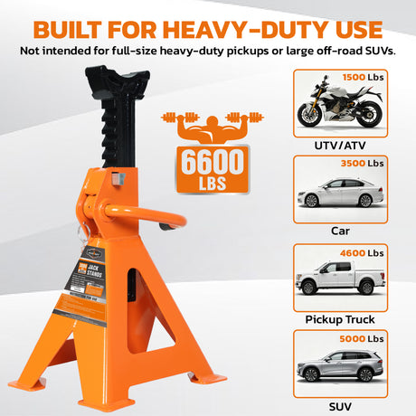 heavy duty 3 ton jack stands 2 pack adjustable double locking ratchet jack stand for car suv truck lifting support