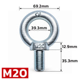 metric lifting eye bolt M8-M42 heavy duty threaded eye bolt for rigging, lifting, machinery, construction and industrial applications