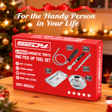 magnetic parts tray set with pickup tools stainless steel trays telescoping and flexible magnetic pickup tool kit for mechanics