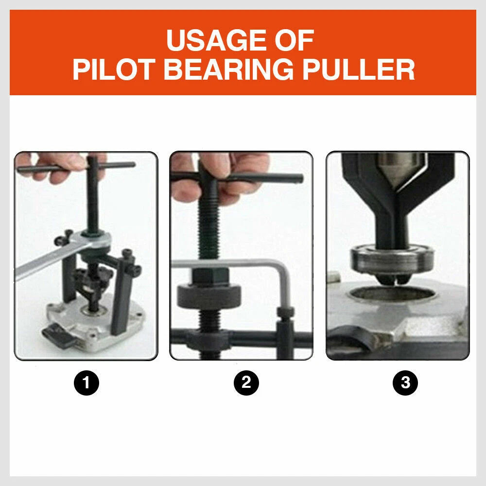 3 jaw pilot bearing puller tool made from chromium vanadium steel for removing car bearings, bushings and gears