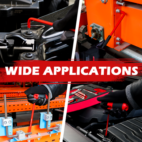 SEDY 30-piece long ball-end hex and Torx key set with T-handle and extension bar for mechanical, bicycle, automotive and workshop use