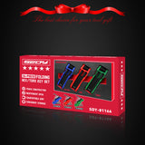 SEDY 34-piece folding hex and torx key set with metric, SAE, and star wrenches made of S2 steel, featuring ergonomic handles and corrosion resistance.