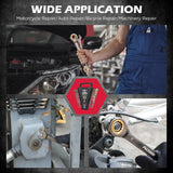 12-piece metric ratcheting wrench set with CR-V steel, 72-tooth design and magnetic storage rack