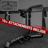 half rack functional trainer with cable pulley system 1:1 ratio home gym equipment power rack with attachments