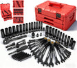 SEDY 132-piece mechanics tool set with sockets, wrenches and portable 2-drawer toolbox