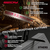 12 inch reciprocating saw blades wood pruning 6 TPI bi metal curved edge sawzall blades for wood cutting 5 pack