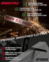15 inch reciprocating saw blades wood pruning 6 TPI bi metal curved edge sawzall blades for wood cutting 5 pack