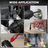 232-piece CR-V screwdriver bit set with security bits, SAE and metric nut drivers, ratchet wrench, magnetic bit holders, flexible shaft and red carry case