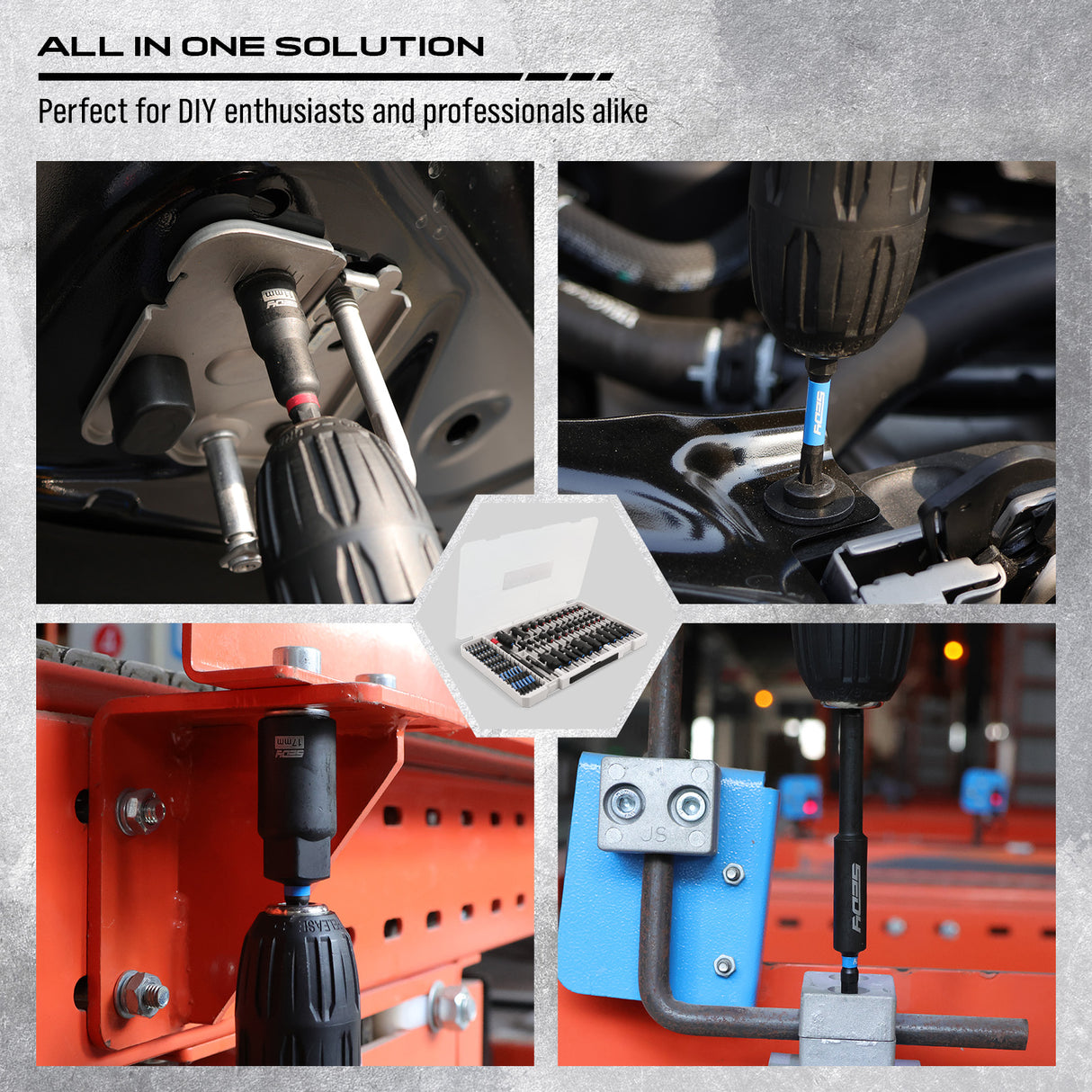 SEDY 80-piece magnetic nut driver bit set with SAE and metric sizes in storage case