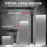 112PCS hex and Torx bit socket set with long-reach bits and 3/8 inch ratchet in red storage case