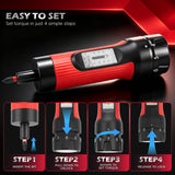 64-piece torque screwdriver set with 10-70 in-lb adjustable torque driver, 1/4 inch S2 bits, magnetic nut drivers, ratchet wrench and storage case for automotive, electronics and repair work