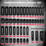 SEDY 132-piece mechanics tool set with sockets, wrenches and portable 2-drawer toolbox