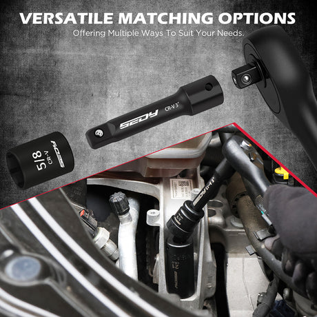 SEDY 132-piece mechanics tool set with sockets, wrenches and portable 2-drawer toolbox