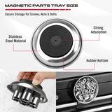 magnetic parts tray set with flexible pickup tool stainless steel trays for nuts bolts screws automotive repair tool set