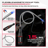 magnetic parts tray set with pickup tools stainless steel trays telescoping and flexible magnetic pickup tool kit for mechanics
