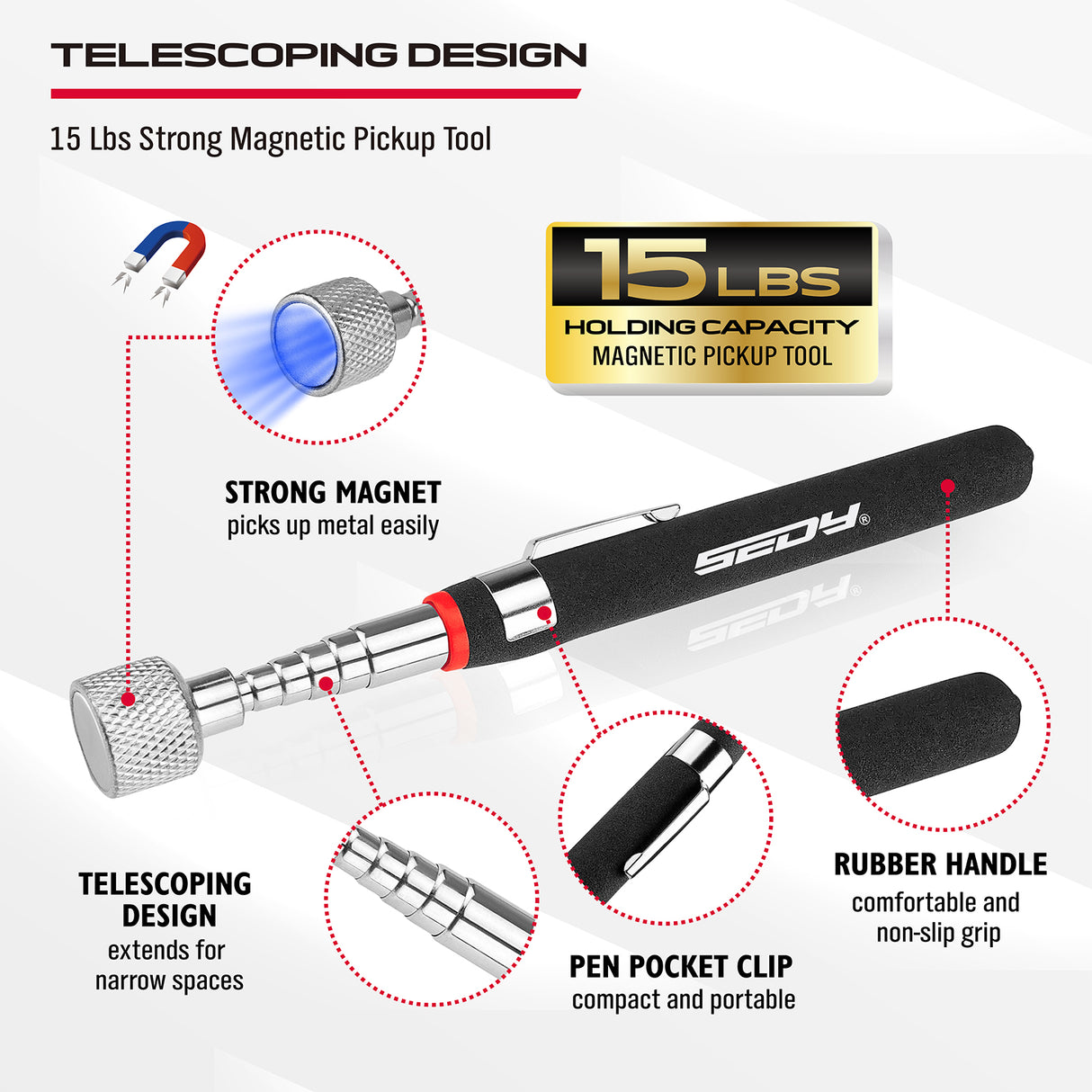 magnetic parts tray set with pickup tools stainless steel trays telescoping and flexible magnetic pickup tool kit for mechanics