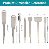 HORUSDY 10PCS SDS Plus Rotary Hammer Drill and Chisel Set with Carbide-Tipped Bits and Storage Bag for Concrete, Brick, Stone, and Masonry