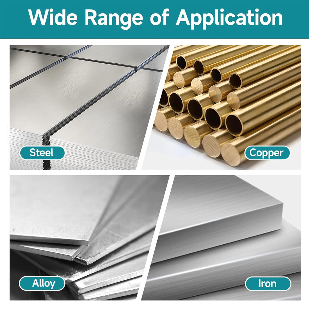 HORUSDY 12PCS Carbide Hole Saw Kit with Tungsten Carbide Tipped Drill Bits, Hex Keys, and Carrying Case for Cutting Steel, Iron, Copper, and Alloy