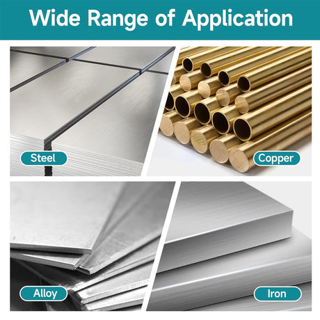 HORUSDY 12PCS Carbide Hole Saw Kit with Tungsten Carbide Tipped Drill Bits, Hex Keys, and Carrying Case for Cutting Steel, Iron, Copper, and Alloy
