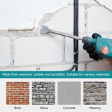 HORUSDY 10PCS SDS Plus Rotary Hammer Drill and Chisel Set with Carbide-Tipped Bits and Storage Bag for Concrete, Brick, Stone, and Masonry