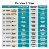 HORUSDY 10PCS 1/4 Inch Shank Double Cut Tungsten Carbide Burr Set with Storage Case for Metal, Wood, Plastic, Aluminum and Concrete