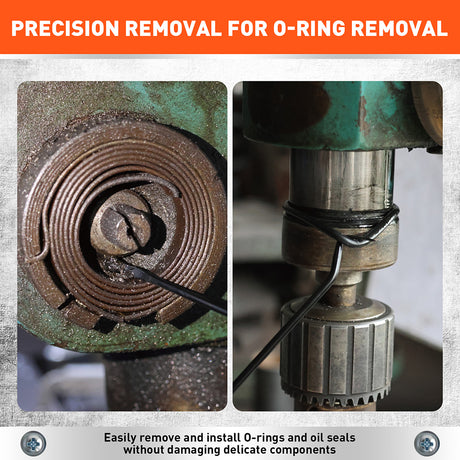 12 piece hook and pick set with long and mini picks for o ring removal automotive and diy repair