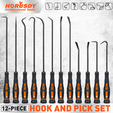 12 piece hook and pick set with long and mini picks for o ring removal automotive and diy repair